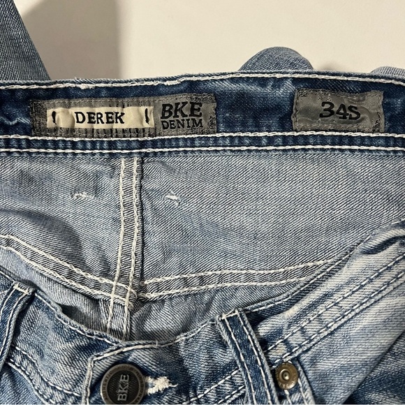 BKE Denim Men’s Derek Light Wash Bootcut Denim Jeans 34S 100% Cotton Everyday - Picture 7 of 11